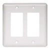 2-Gang Decorator Wall Plate, White