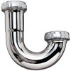Sink Trap J Drain Pipe, Satin Nickel, 20-Ga., 1.5 x 1.5-In.