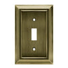 Toggle Wall Plate, 1-Gang, Architectural, Antique Brass Zinc