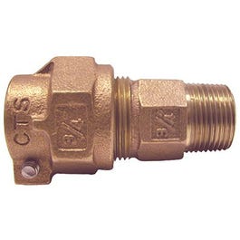 Water Service Coupling, Lead-Free, CTS PAK x MIP, 3/4-In. x 1-In.
