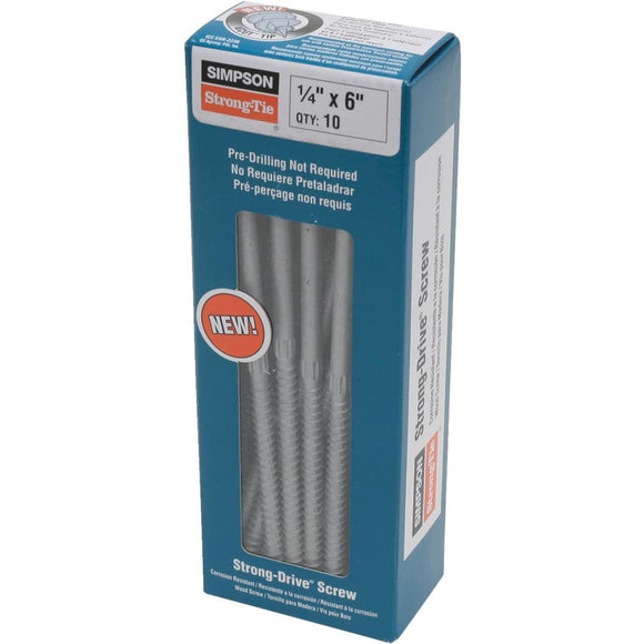 Simpson Strong-Tie 1/4 In. 6 In. Hex Head Structure Screw (10 Ct.)