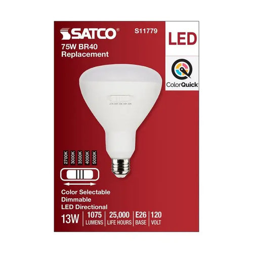 Satco S11779 13BR40/LED/5CCT/E26/120V