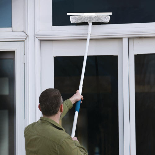 Unger MicroFiber 14″ Window Squeegee with Scrubber and 5′ Pole