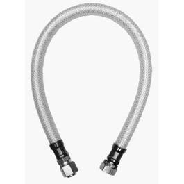 Faucet Connector, Delta Style, Reinforced Poly Vinyl, 3/8 Compression x 3/8 O.D. x 20-In.