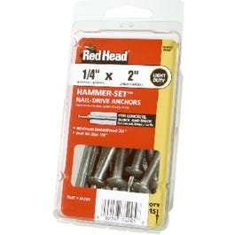 Hammer-Set Nail Drive Anchors, .25 x 1.5-In., 15-Pk.